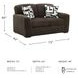 Midnight Madness Chocolate 72" Loveseat
