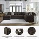 Midnight Madness Chocolate Brown 4 Piece Sectional with LAF Chaise