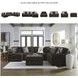 Midnight Madness Chocolate Brown 4 Piece Sectional with LAF Chaise