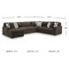 Midnight Madness Chocolate Brown 4 Piece Sectional with LAF Chaise