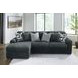 Midnight Madness Gunmetal 2 Piece Sectional Sofa Chaise