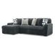 Midnight Madness Gunmetal 2 Piece Sectional Sofa Chaise
