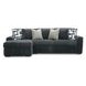 Midnight Madness Gunmetal 2 Piece Sectional Sofa Chaise
