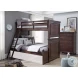 Canterbury Warm Cherry Twin Over Full Bunk Bed