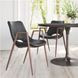 Desi Black Dining Chair with Walnut Legs Set Of 2