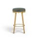 Oodle Green Performance Vegan Mohair Upholstered Bar Stool