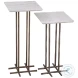 Xavier Antique Brass And White Marble Accent Table Set Of 2