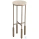 Lucia Antique Brass And Beige Accent Table