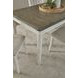 Beach Comber Weathered White and Brown 72" Rectangular Dining Table