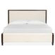Timberlyn Espresso and Cream King Upholstered Panel Bed
