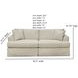 Sutton Sand Slip Cover Flared Arms Sofa