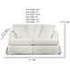 Sutton Snow Slip Cover Loveseat