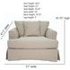Sutton Sand Slip Cover Flared Arms Living Room Set