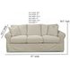 Sutton Sand Slip Cover Rounded Arms Living Room Set