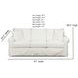 Sutton Snow Slip Cover Rounded Arms Sofa