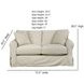 Sutton Sand Slip Cover Rounded Arms Loveseat