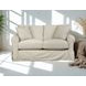 Sutton Sand Slip Cover Rounded Arms Loveseat