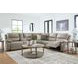 Bearmonte Pebble 6 Piece Modular Power Reclining Sectional with Console and USB Charging