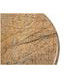 Abbey Amber Brown Round Marble Top Accent Table