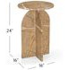 Abbey Amber Brown Round Marble Top Accent Table