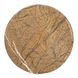 Abbey Amber Brown Round Marble Top Accent Table