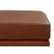 Langston Nutmeg Leather Upholstered Rectangular Ottoman