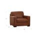 Langston Nutmeg Leather Upholstered Accent Chair