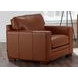 Langston Nutmeg Leather Upholstered Accent Chair