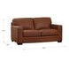 Langston Nutmeg Leather 69" Loveseat