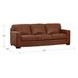 Langston Nutmeg Leather 96" Sofa