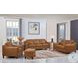 Isla Cognac Leather Upholstered Accent Chair