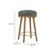 Oodle Green and Light Walnut Performance Vegan Mohair Upholstered Counter Height Stool