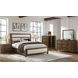 Marlow Sable and White King Upholstered Storage Panel Bed