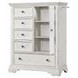 Olivia Brushed White 5 Drawer Chifferobe
