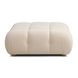 Calliope Off White Performance Velvet Upholstered Square Modular Ottoman