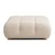 Calliope Off White Performance Velvet Upholstered Square Modular Ottoman