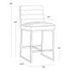 Ares Havana Dark Brown Upholstered Counter Height Stool