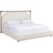 Arcelia Rhea Light Barley Performance Fabric King Upholstered Platform Bed