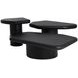 Detti Black Free Form Large Concrete Top Outdoor Cocktail Table