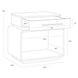 Jiro Brown 1 Drawer Nightstand