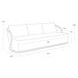 Bora Louis Cream Performance Fabric 97" Outdoor Sofa