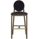 Claribel Bravo Black and Abbington Black Upholstered Bar Stool