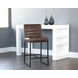 Ares Havana Dark Brown Upholstered Counter Height Stool
