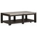 Plum Creek Ravenwood Black and White Rectangular Marble Top Cocktail Table
