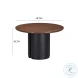 Marlow Black and Brown Wood Round Dining Room Set