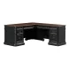 Roanoke Black L-Shaped Desk