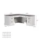 Roanoke White L-Shaped Desk