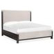 Plum Creek Ravenwood Black and Elite Dove Queen Upholstered Panel Bed