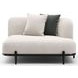 Madera Oatmeal 2 Piece Modular RAF Chaise Sectional with Pillows