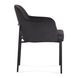 Sydney Black Performance Fabric Upholstered Arm Chair Set of 2